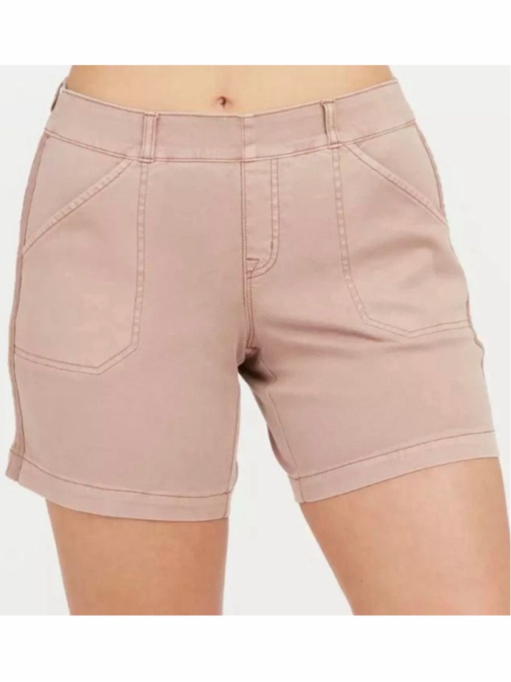 SPANX Stretch Twill 6” Shorts in Dusty Pink